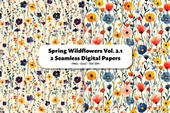 Spring Wildflowers Seamless Digital Paper Vol.2.1, 2 PNG Product Image 1