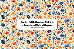 Spring Wildflowers Seamless Digital Paper Vol.2.2, 2 PNG Product Image 1