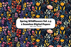 Spring Wildflowers Seamless Digital Paper Vol.2.5, 2 PNG Product Image 1