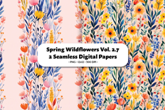 Spring Wildflowers Seamless Digital Paper Vol.2.7, 2 PNG Product Image 1
