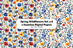Spring Wildflowers Seamless Digital Paper Vol.2.8, 2 PNG Product Image 1