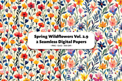 Spring Wildflowers Seamless Digital Paper Vol.2.9, 2 PNG Product Image 1