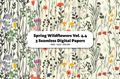 Spring Wildflowers Seamless Digital Paper Vol.4.4, 3 PNG Product Image 1