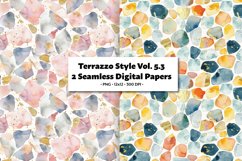 Terrazzo Inspired Seamless Digital Paper Vol. 5.3 - 2 PNG Product Image 1