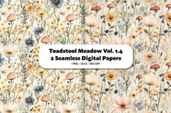 Toadstool Meadow Seamless Digital Paper Vol. 1.4, 2 PNG Product Image 1