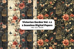 Victorian Garden Seamless Digital Paper Vol. 1.2, 2 PNG Product Image 1