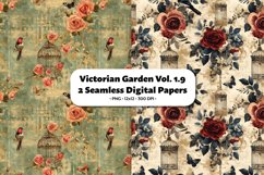 Victorian Garden Seamless Digital Paper Vol. 1.9, 2 PNG Product Image 1
