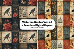 Victorian Garden Seamless Digital Paper Vol. 2.6, 2 PNG Product Image 1