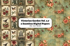Victorian Garden Seamless Digital Paper Vol. 2.7, 2 PNG Product Image 1