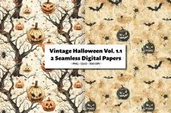 Vintage Halloween Pattern, Seamless Digital Paper Vol. 1.1 Product Image 1
