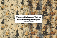 Vintage Halloween Pattern, Seamless Digital Paper Vol. 1.9 Product Image 1