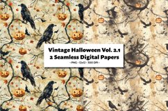 Vintage Halloween Pattern, Seamless Digital Paper Vol. 2.1 Product Image 1