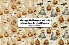 Vintage Halloween Pattern, Seamless Digital Paper Vol. 2.8 Product Image 1