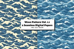 Waves Pattern Vol. 1.1 Seamless Digital Paper 2 PNG Product Image 1