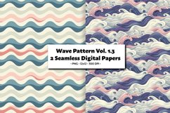Waves Pattern Vol. 1.3 Seamless Digital Paper 2 PNG Product Image 1
