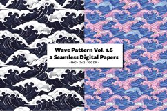 Waves Pattern Vol. 1.6 Seamless Digital Paper 2 PNG Product Image 1
