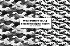 Waves Pattern Vol. 1.7 Seamless Digital Paper 2 PNG Product Image 1