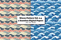 Waves Pattern Vol. 2.4 Seamless Digital Paper 2 PNG Product Image 1