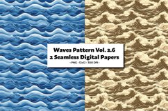 Waves Pattern Vol. 2.6 Seamless Digital Paper 2 PNG Product Image 1