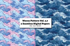 Waves Pattern Vol. 2.7 Seamless Digital Paper 2 PNG Product Image 1