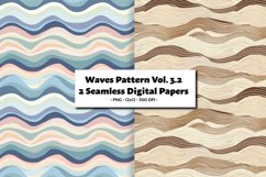 Waves Pattern Vol. 3.2 Seamless Digital Paper 2 PNG Product Image 1
