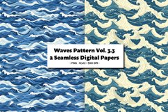 Waves Pattern Vol. 3.3 Seamless Digital Paper 2 PNG Product Image 1