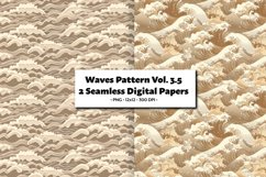 Waves Pattern Vol. 3.5 Seamless Digital Paper 2 PNG Product Image 1