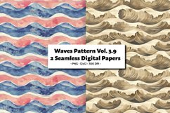 Waves Pattern Vol. 3.9 Seamless Digital Paper 2 PNG Product Image 1