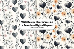 Wildflower Hearts Seamless Digital Paper Vol.2.7, 2 PNG Product Image 1