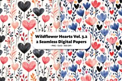 Wildflower Hearts Seamless Digital Paper Vol.3.2, 2 PNG Product Image 1