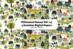 Whimsical Landscape Seamless Digital Paper Vol.1.9, 3 PNG Product Image 1