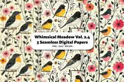 Whimsical Meadow Seamless Digital Paper Vol.2.4, 3 PNG Product Image 1