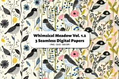 Whimsical Meadow Seamless Digital Paper Vol.1.2, 3 PNG Product Image 1
