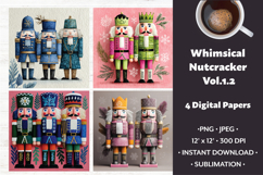 Whimsical Nutcracker Digital Paper Vol.1.2,4 PNG and JPEG Product Image 1