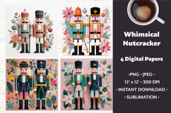 Whimsical Nutcracker Digital Paper Vol.1.4,4 PNG and JPEG Product Image 1
