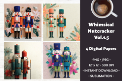 Whimsical Nutcracker Digital Paper Vol.1.5,4 PNG and JPEG Product Image 1