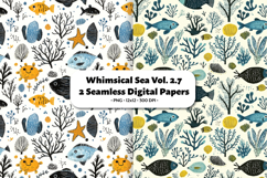 Whimsical Sea Pattern Vol. 2.7 Seamless Digital Paper 2 PNG Product Image 1