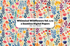 Whimsical Wildflowers Seamless Digital Paper Vol. 2.12, 2 PN Product Image 1