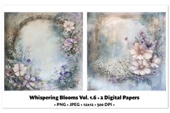 Whispering Blooms Digital Paper Vol. 1.6, 2 PNG &amp; JPEG Product Image 1