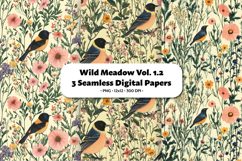 Wild Meadow Seamless Digital Paper Vol.1.2, 3 PNG Product Image 1
