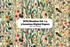 Wild Meadow Seamless Digital Paper Vol.1.4, 3 PNG Product Image 1
