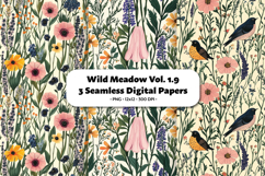 Wild Meadow Seamless Digital Paper Vol.1.9, 3 PNG Product Image 1