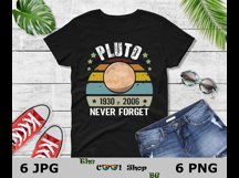 Pluto Never Forget Png Bundle, Retro Vintage Pluto Png Product Image 4