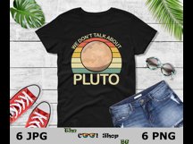 Pluto Never Forget Png Bundle, Retro Vintage Pluto Png Product Image 7