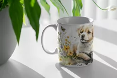 Cute Puppy Mug Sublimation Designs PNG, 11 & 15oz mug Product Image 2