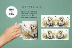 Cute Puppy Mug Sublimation Designs PNG, 11 & 15oz mug Product Image 3