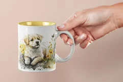 Cute Puppy Mug Sublimation Designs PNG, 11 & 15oz mug Product Image 4