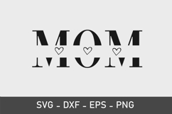 Mom Svg, Mother's Day Gift Svg, Mom Split Name Frame Svg Product Image 2