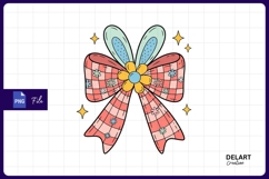 Cute easter bow with bunny ears Sublimation PNG Product Image 1