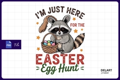 Raccoon easter egg hunt Sublimation PNG Product Image 1